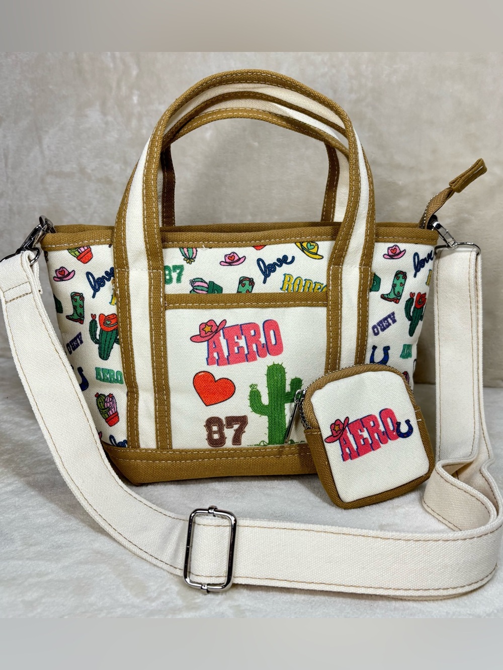 Aeropostale Western Southwest Rodeo Cowgirl Mini Tote Bag